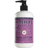 Mrs. Meyers Clean Day Hand Lotion, 1 Pack Basil, 1 Pack Lavender, 1 Pack Geranium, 1 Pack Lavender, 1 Pack Rainwater, 12 OZ each