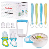 Safe Baby Feeding Set for Daily Meals- Zero Harmful Chemicals | Must Have Baby Eating Supplies - Convenient for Any Meal - Easy to Store & Clean Up | Microwave & Dishwasher Safe OS Boy Color