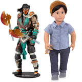 Toys Mortal Kombat Sub Zero Bloody Frozen Over Skin 7” Action Figure + Franco 18 inch Non-posable Boy Regular Fashion Doll, Pack of 2