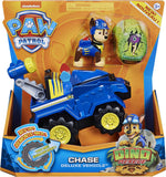 Paw Patrol 6059512 Dino Rescue Chase’s Deluxe Rev Up Vehicle with Mystery Dinosaur Figure