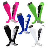 Lian LifeStyle Gorgeous Women's  5 Pair Long Athletic Football Soccer Socks Sport Tube Socks M XL0032-(Random Color)