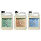 Mrs. Meyers Clean Day Liquid Hand Soap Refill, 1 Pack Basil, 1 Pack Geranium, 1 Pack Rain water, 33 OZ each