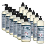 Liquid Hand Soap and Liquid Dish Soap Combo 6 Packs Liquid Hand Soap 12.5 Fl oz & 6 Packs Dish Soap 16 Fl oz, Snowdrop Scent
