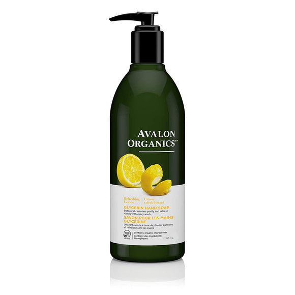 Avalon Organics Glycerin Hand Soap, Lemon, 12 Ounce (Pack of 3)