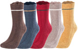 Lian LifeStyle Big Girl's Women's Gorgeous Wool Blend Crew Socks L1853 Size 6-9
