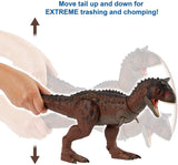 Jurassic World Camp Cretaceous Isla Nublar Control ‘N Conquer Carnotaurus Toro Large Dinosaur Figure with Primal Attack Feature, Sounds, Movable Joints, Authentic Detail; Map & Stickers
