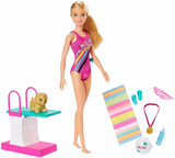 Barbie Dreamhouse Adventures Swim 'n Dive Doll, 11.5-Inch, in Swimwear