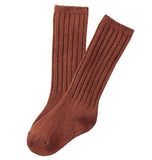 Children 3 Pairs High Performance Knee High Wool Socks. Sweat Resistant Lightweight Breathable Ultra Comfortable Fun Socks for Kids Size 0-2Y(Brown)