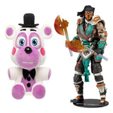Five Nights at Freddy's Pizza Simulator - Helpy Collectible Figure + Toys Mortal Kombat Sub Zero Bloody Frozen Over Skin 7” Action Figure, Pack of 2