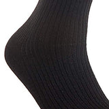 Lian LifeStyle Women's 2 Pairs Cute & Comfortable Wool Crew Socks Size 6-9 HR1612, Color (Black, DarkGrey)