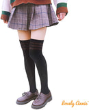 Lovely Annie Women's 6 Pairs Over-the-Knee Thigh High Knee High Cotton Socks Size 6-9