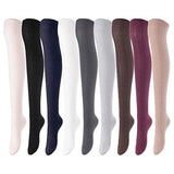 Lovely Annie Women's 5 Pairs Over Knee High Thigh High Cotton Socks A1024 Size 6-9