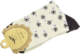 Lian LifeStyle 1 Pair Women’s Angora Lambs Wool Socks Snowflakes Size 7-9 Casual