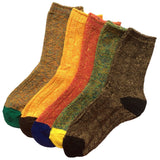 Lovely Annie Women's 5 Pairs Comfortable, Breathable Latest Fashion Splendid Cotton Crew Socks Mixed Color Size 6-9