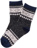 Lian LifeStyle Attractive Women's 4 Pairs Mid Calf Cotton Socks HR1782 Size 6-9