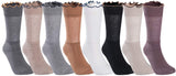 Lovely Annie Splendid Comfortable Women's Cotton Crew Socks L1855 Size 5-11