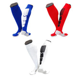 Lian LifeStyle Gorgeous Women's  2 3 Pair Long Athletic Football Soccer Socks Sport Tube Socks M XL0032-(Blue, RED, White)