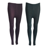 Lian LifeStyle Ultra Comfy Spandex Leggings for Women 2 Pair's | Teen & Juniors leggings - Breathable & Lightweight | Stretchy & Cool Active Wear: Workout Tights, Yoga Pants, Running Leggings | Perfect as Daily Basics (Random Color)