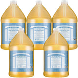 Natural & Pure Castile Soap Made With Organic & Natural Oils Hemp Unscented Castile Soap Fully Biodegradable & Vegan Liquid Soap All Purpose Castile Liquid Soap 1 Gallon Per Pack, Pack of 5