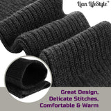 Lian LifeStyle Non Slip Women's 4 Pairs Knee High Wool Crew Socks FS05 Size 6-9