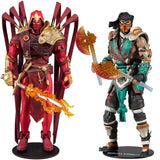 Toys DC Multiverse Azrael: Batman Curse of The White Knight #1 7" Action Figure + Toys Mortal Kombat Sub Zero Bloody Frozen Over Skin 7” Action Figure, Pack of 2