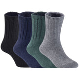 Children's Durable, Stretchable, Thick & Warm Wool Crew Socks. Perfect as Winter Snow Sock and All Seasons FS01, 4 Pair, Size 4Y-6Y, Black, Navy, DarkGrey, Grey