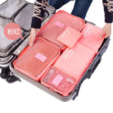 Lovely Annie 6 PCS Set Smart Bag Organizer Mess Free Bag in Bag Insert w/ Zippered Compartments | Fits Different Totes, Backpack, Purses and Bags Large(Coral)