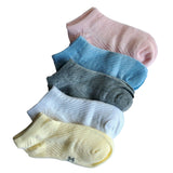 LovelyAnnie Unisex Children 5 Pairs Pack Cotton Low Cut Socks 6Y-8Y Multi Color