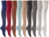 Lian LifeStyle Women's 2 Pairs Adorable Thigh High Cotton Socks LLS1025 Size 6-9