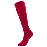 Lovely Annie Women's 4 Pairs Knee High Wool Socks | Comfy, Cozy and Fancy Leg Warmer Stockings AFS05 Size 6-9(Red)