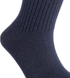 Lian LifeStyle Non Slip, Exceptional, Cozy and Cool Women's 1 Pair Knee High Wool Crew Socks JH05 Size 6-9(Navy)