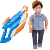 Super Soaker Twin Tide + Franco 18 inch Non-posable Boy Regular Fashion Doll, Pack of 2