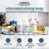 Kirk'S Odor Neutralizing Hydrating Hand Soap, Fragrance Free, 12 Ounce