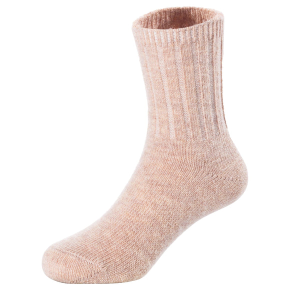 2 Pairs Children's Durable, Stretchable, Thick & Warm Wool Crew Socks. Perfect as Winter Snow Sock and All Seasons FS01 Size 4Y-6Y(Beige)