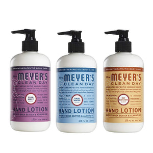 Mrs. Meyers Clean Day Hand Lotion, 1 Pack Plumbery, 1 Pack Rainwater, 1 Pack Oat Blosom, 12 OZ each