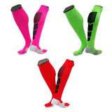 Lian LifeStyle Gorgeous Women's  2 3 Pair Long Athletic Football Soccer Socks Sport Tube Socks M XL0032-(Rose, Green, RED)