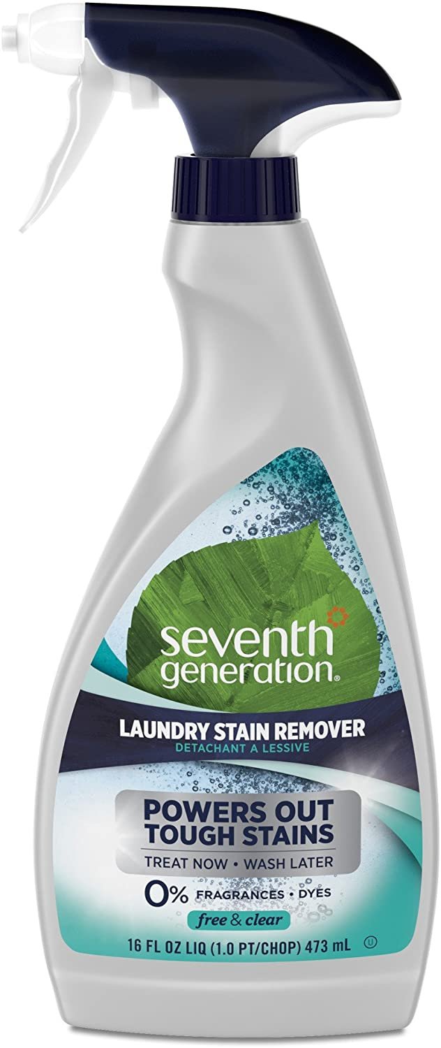Laundry Stain Remover, Free & Clear, Unscented, Non Irritating, Remove Stains, Plant Based, Pack of 3, 16 Fl OZ Per Pack