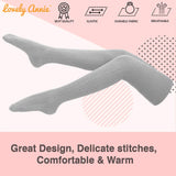 Women's 3 Pairs Thigh High Cotton Socks JM1025 Size 6-9