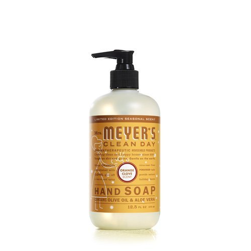 Mrs. Meyer's Clean Day Liquid Hand Soap Bottle, Orange Clove Scent, 12.5 fl oz