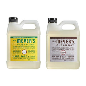 Mrs. Meyers Clean Day Liquid Hand Soap Refill, 1 Pack Lavender, 1 Pack Honey Suckle, 33 OZ each