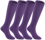 Lian LifeStyle Big Girl's Women's 4 Pairs Knee High Wool Socks LBGFS05 Size 6-9