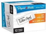 Paper Mate White Pearl Erasers, Large, 12 Count