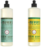 Mrs. Meyers Clean Day Liquid Dish Soap, 1 Pack Basil, 1 Pack Honeysuckle, 16 OZ each