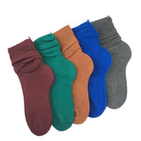 Lovely Annie Women's 5 Pairs Comfortable, Breathable Latest Fashion Splendid Cotton Crew Socks Size 6-9 5 Color