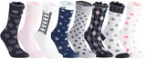 Lian LifeStyle Cute&Warm Girls 8 Pairs Knee High Cotton Socks CM01 Size 2Y-10Y