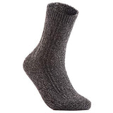 Lian LifeStyle Perfect Fit Women's 3 Pair's Wool Crew Socks For Healthy Feet. Cozy, Cute, and Comfortable Size 6-9 HR1613, Color (Dark Grey, Tan, Blue)