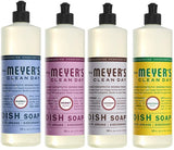Mrs. Meyers Clean Day Liquid Dish Soap, 1 Pack Bluebell, 1 Pack Peony, 1 Pack Lavender, 1 Pack Honeysuckle, 16 OZ each