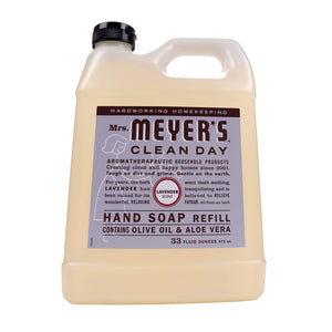 Mrs. Meyer's Clean Day Liquid Hand Soap Refill, Cruelty Free and Biodegradable Formula, Lavender Scent, 33 oz