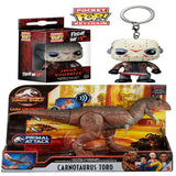 Keychain: Horror - Jason Voorhees Toy Figure+ Control ‘N Conquer Large Dinosaur Figure with Authentic Detail, Pack of 2