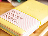Lian LifeStyle Mini Smiley Diary Notebook Journal 75 x 125mm (Red)